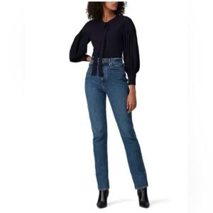 Teija black silk long sleeve blouse size 12/Twelve